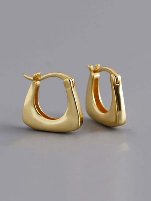 18K gold  Color 925 Sterling Silver Geometric Drop Earring