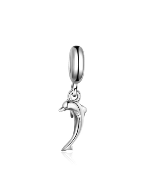 FTime 925 Silver Dolphin Beaded Pendant 0