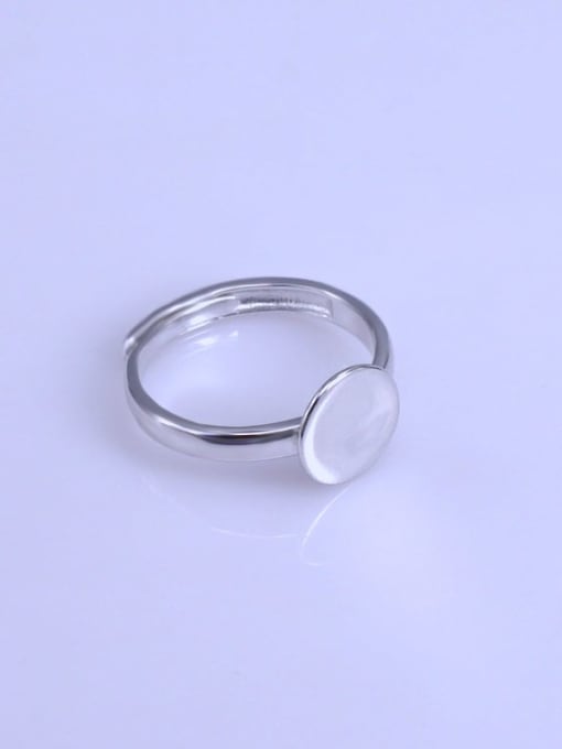 Supply 925 Sterling Silver 18K White Gold Plated Round Ring Setting Stone diameter: 10mm 2