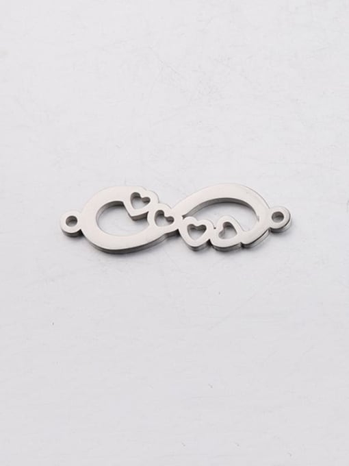 Steel color Stainless steel infinite love pendant/connector