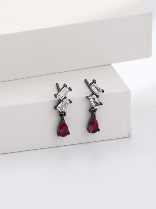 Jewel-Silver 925 Sterling Silver Cubic Zirconia Water Drop Minimalist Drop Earring 3