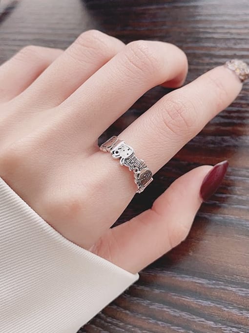TAIS 925 Sterling Silver Icon Vintage Band Ring 2