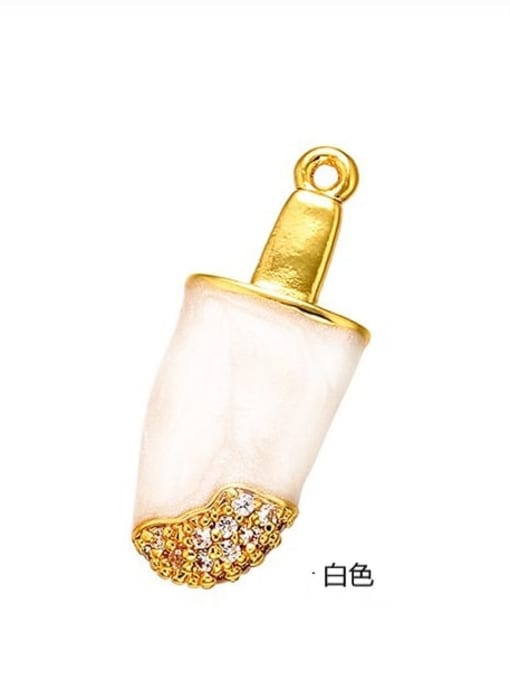 golden Copper ice cream drip oil micro-inlaid jewelry accessories