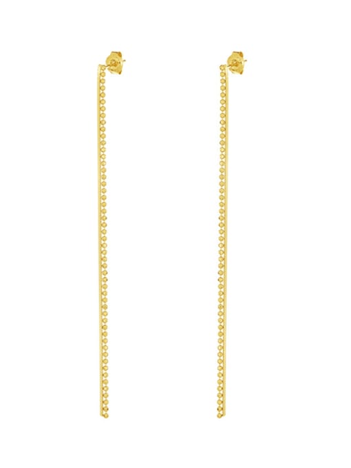 YUANFAN 925 Sterling Silver Cubic Zirconia Tassel Minimalist Threader Earring 0