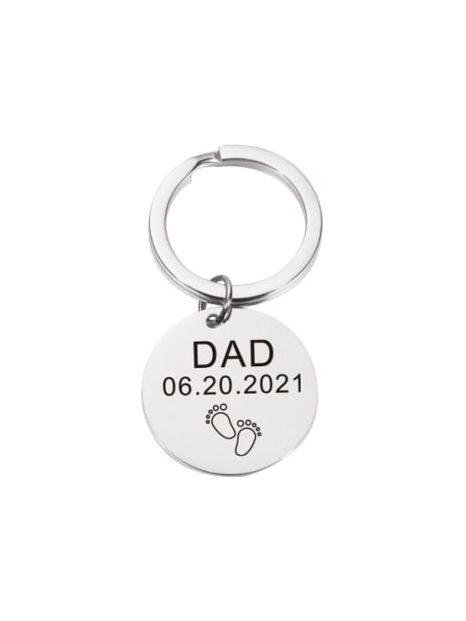 MEN PO Stainless Steel Father's Day Gift Geometric Jewelry Accessories Key Pendant