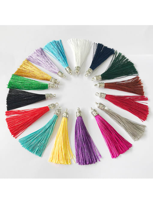 15 colors mix evenly Alloy Tassel Charm
