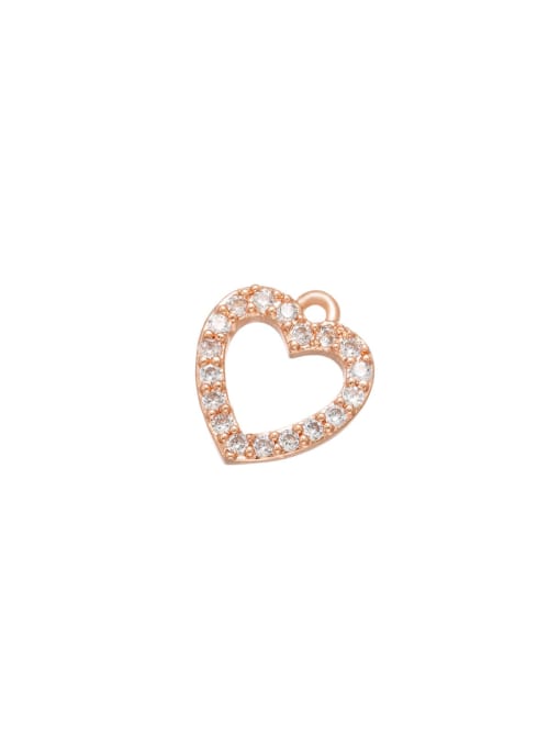 KOKO Brass Fancy Colored Diamond Heart Pendant 0