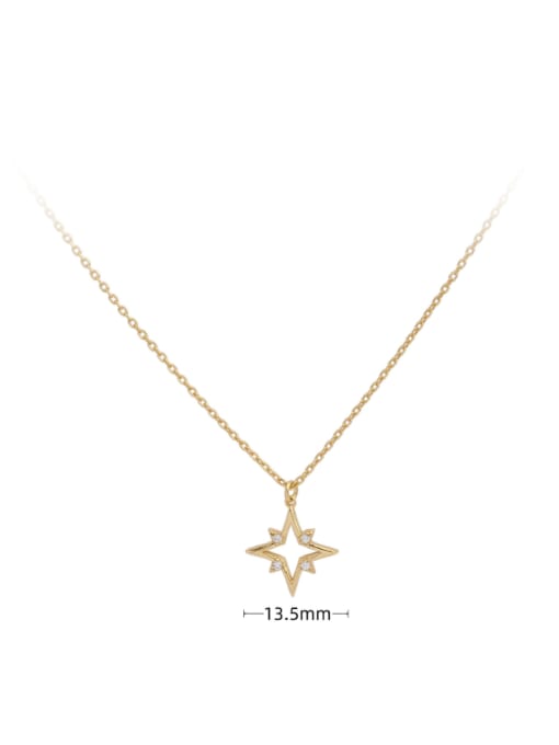 Jewel-Silver 925 Sterling Silver Star Minimalist Necklace 1