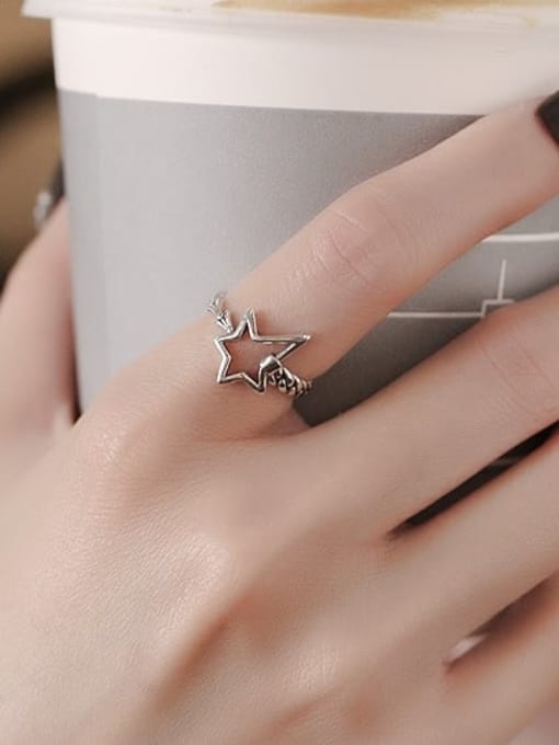 TAIS 925 Sterling Silver  Vintage five-pointed star  Ring 1