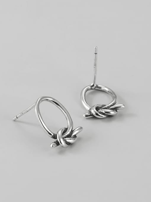 ARTTI 925 Sterling Silver Bowknot Minimalist Stud Earring
