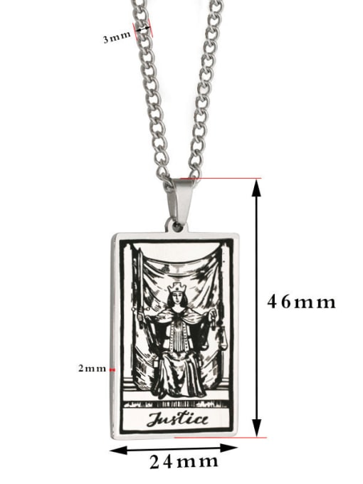 M&J Justice's Tarot hip hop stainless steel titanium steel necklace 1