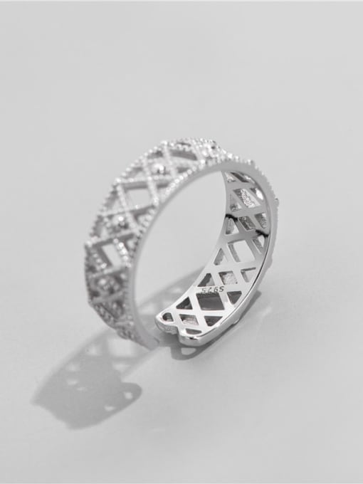 ARTTI 925 Sterling Silver Cubic Zirconia Geometric Vintage Stackable Ring 2