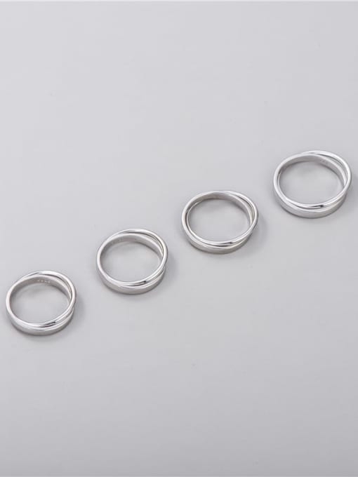 ARTTI 925 Sterling Silver Round Minimalist Stackable Ring 2