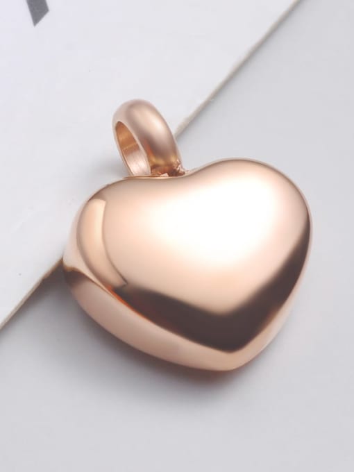 Rose Gold Stainless steel Heart Charm Height : 12 mm , Width: 15 mm
