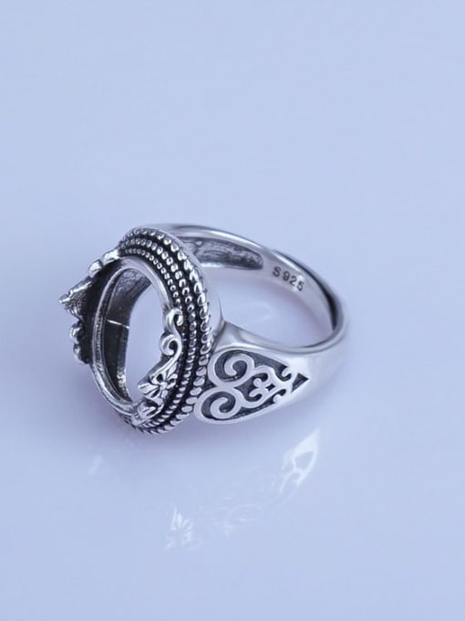 Supply 925 Sterling Silver Geometric Ring Setting Stone size: 11*15mm 2