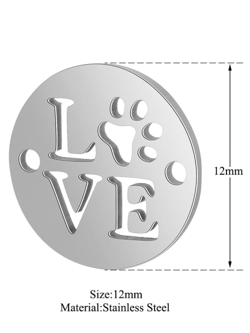 FTime Stainless steel Message gold-plated Charm Diameter : 12 mm 1