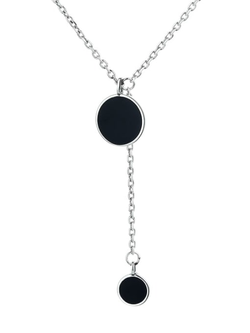 TAIS 925 Sterling Silver Enamel Round Vintage Lariat Necklace 0