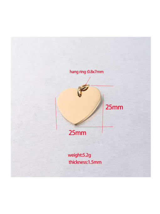 golden Stainless steel Heart Minimalist Pendant