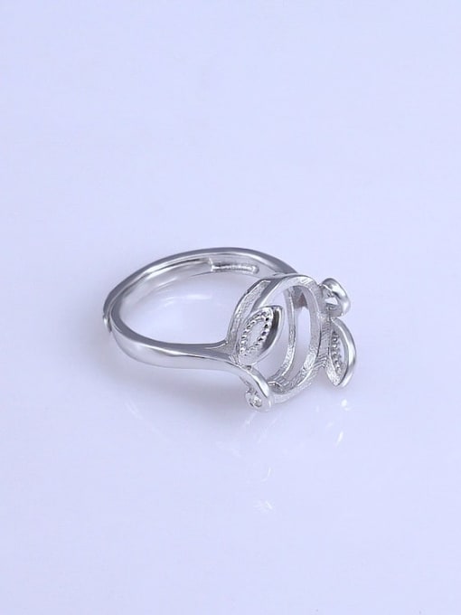 Supply 925 Sterling Silver 18K White Gold Plated Oval Ring Setting Stone size: 11*13mm 2