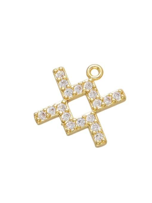 Golden Aquarius Brass Diamond Gold Plated Zodiac Pendant