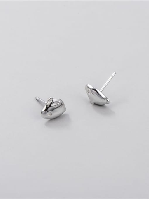 ARTTI 925 Sterling Silver Rabbit Minimalist Stud Earring 2