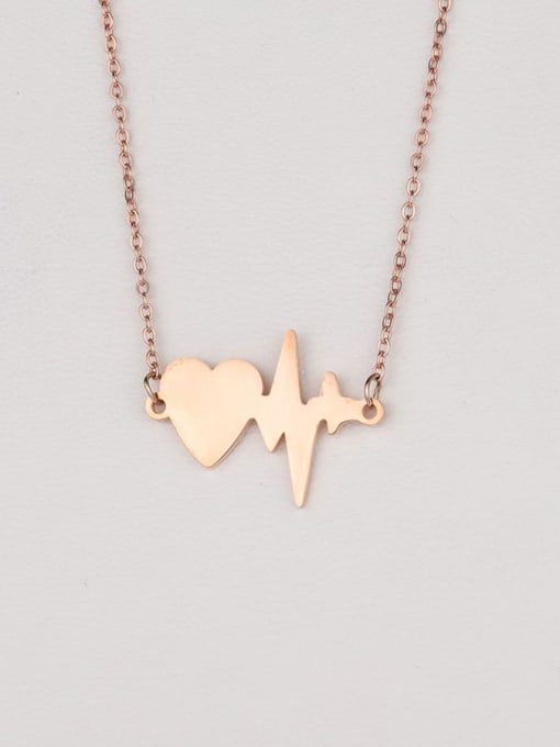Rose Gold Stainless steel Heart Minimalist Necklace
