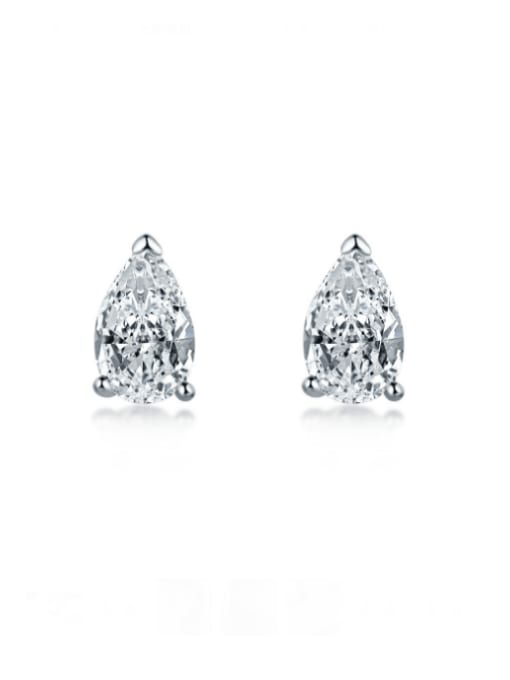 STL-Silver Jewelry 925 Sterling Silver Cubic Zirconia Water Drop Luxury Stud Earring 2