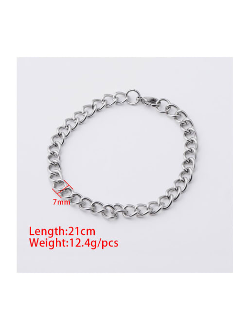 MEN PO Stainless steel Hip Hop Link Bracelet 1