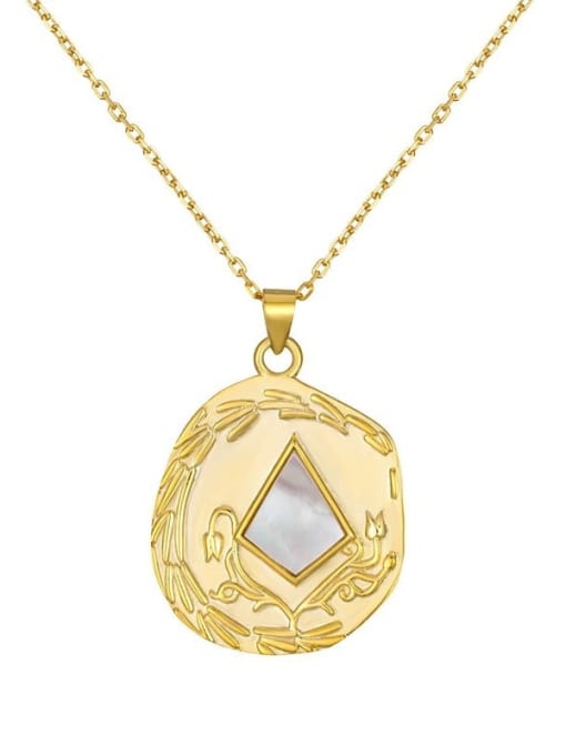 golden 925 Sterling Silver Shell Irregular Minimalist Necklace