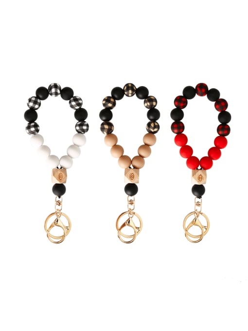 JMI Alloy Silicone Beads  Color Bracelet /Key Chain 3