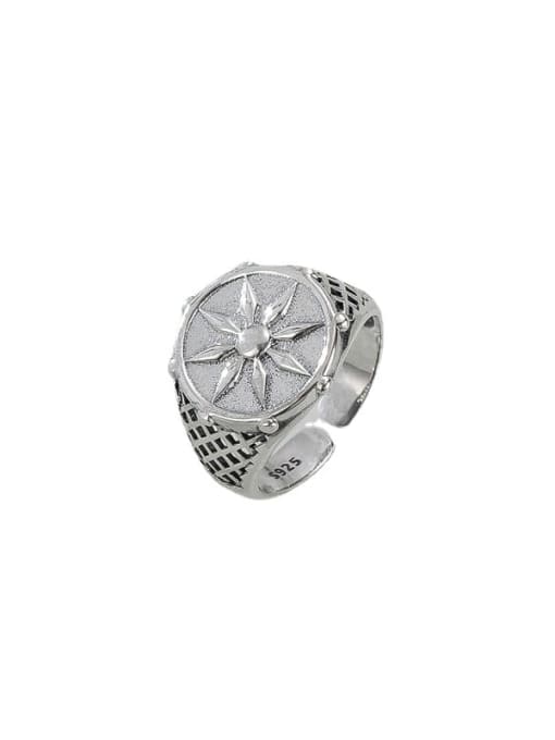 ARTTI 925 Sterling Silver Sun Flower Vintage Band Ring 4