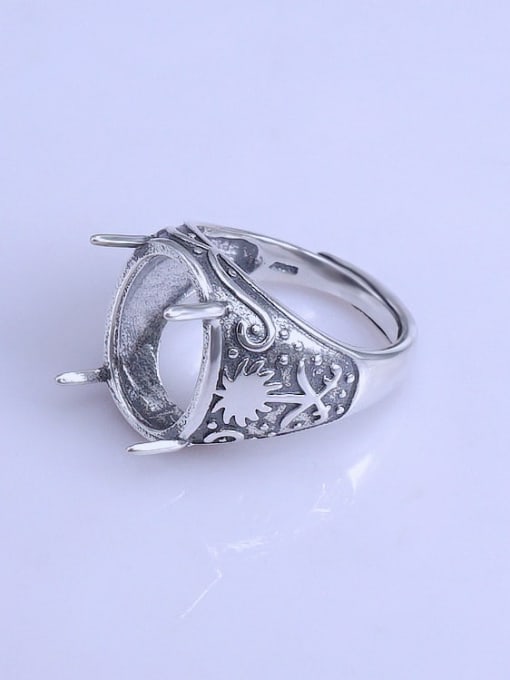 Supply 925 Sterling Silver Oval Ring Setting Stone size: 13*18mm 1
