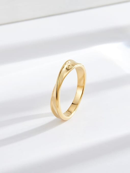 Mobius Ring Gold Ring Titanium Steel Geometric Minimalist Band Ring