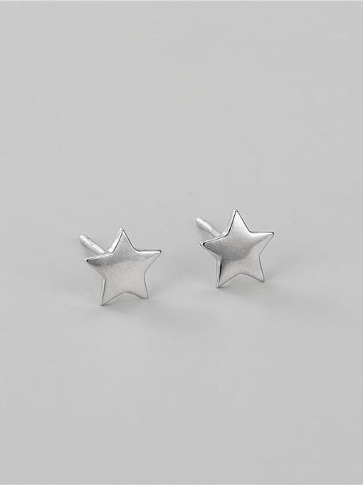 Five pointed star Earrings 925 Sterling Silver Geometric Minimalist Stud Earring