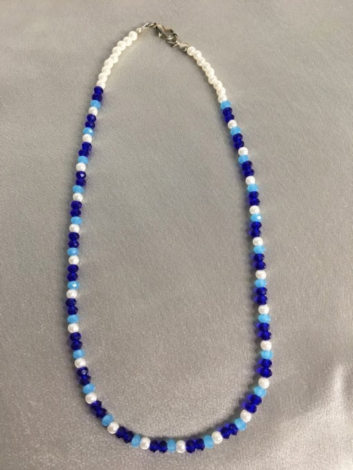C Freshwater Pearl Multi Color Bohemia Handmade Beading Necklace
