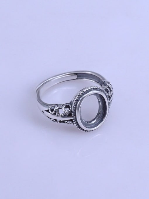 Supply 925 Sterling Silver Geometric Ring Setting Stone size: 8*10 10*12mm 2