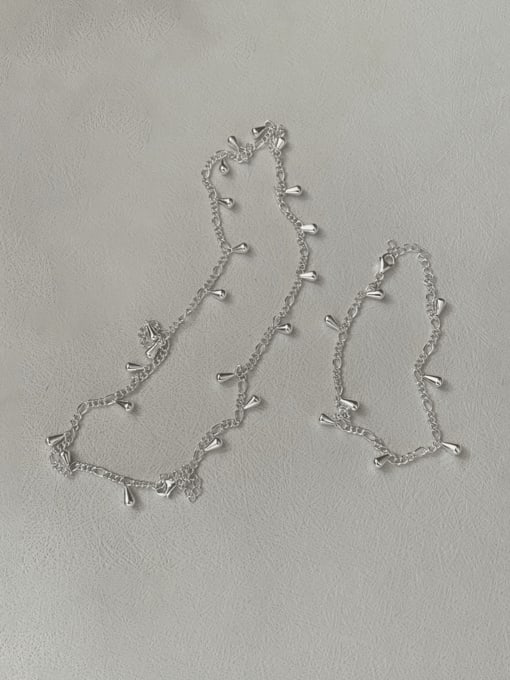 ARTTI 925 Sterling Silver Water Drop Minimalist Necklace