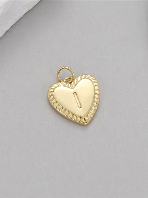 H 10520 Brass Minimalist Heart DIY Pendant