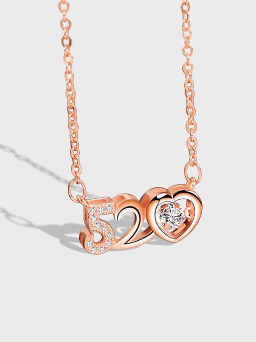 PNJ-Silver 925 Sterling Silver Cubic Zirconia Heart Minimalist Necklace