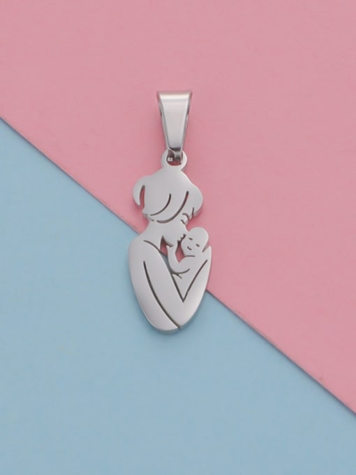 Separate pendant steel Stainless steel mother baby Trend Necklace