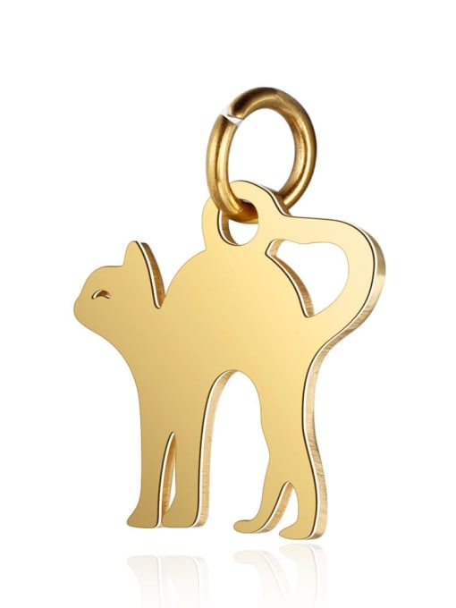 FTime Stainless steel Cat Charm Height : 12 mm , Width: 16 mm 0