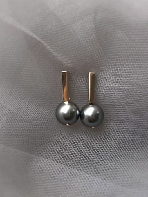 ZEMI 925 Sterling Silver Imitation Pearl Round Vintage Drop Earring 0
