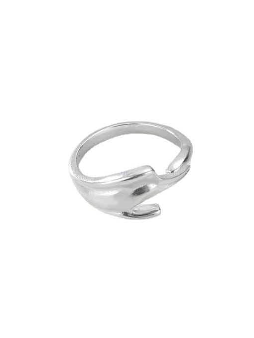 Heteromorphic ring 925 Sterling Silver Irregular Minimalist Band Ring