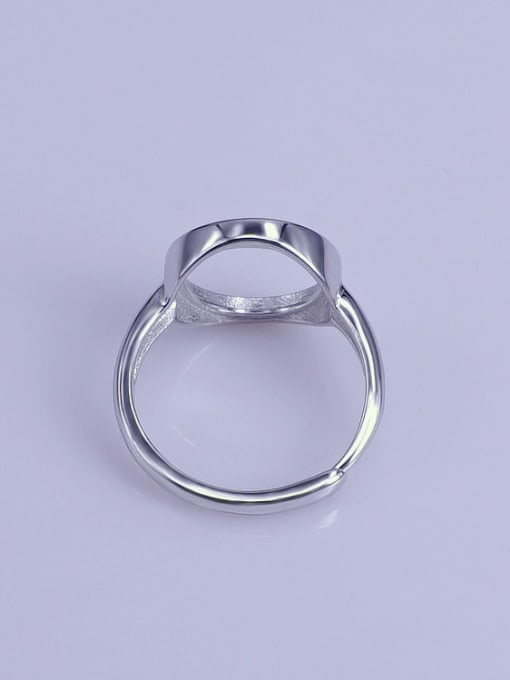 Supply 925 Sterling Silver 18K White Gold Plated Round Ring Setting Stone size: 12*12mm 2