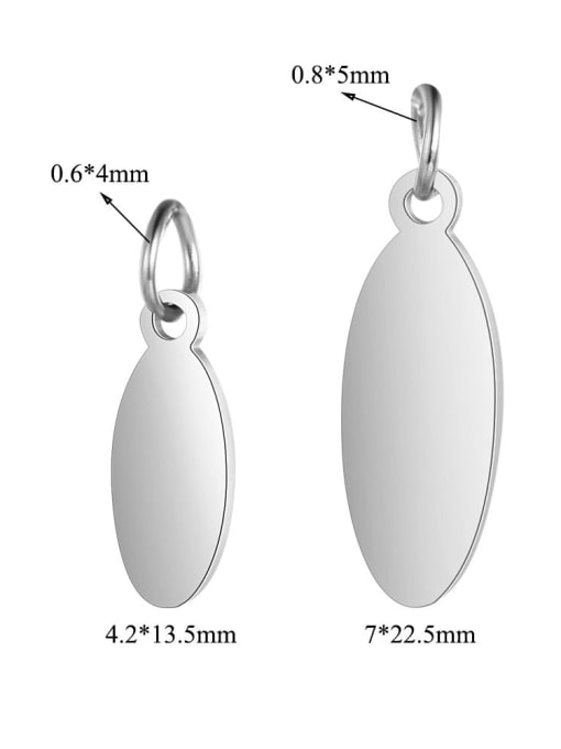 FTime Stainless steel Oval Charm 1