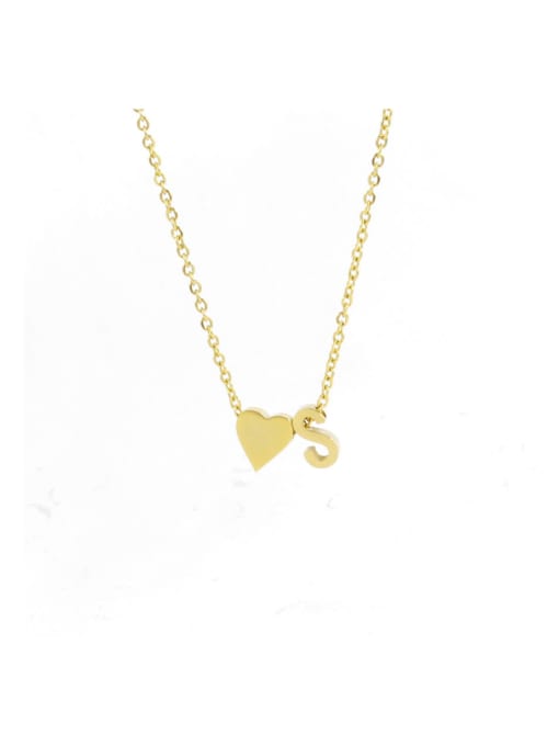 MEN PO Stainless steel Letter Dainty Initials Necklace