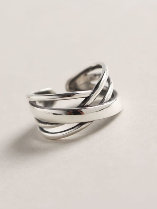 ACEE 925 Sterling Silver Geometric Minimalist Stackable Ring