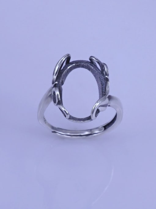 Supply 925 Sterling Silver Geometric Ring Setting Stone size: 13*18mm 0