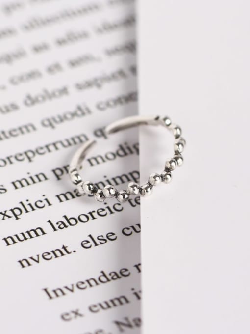 ACEE 925 Sterling Silver Geometric Minimalist Bead Ring 1