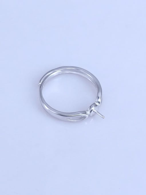 Supply 925 Sterling Silver 18K White Gold Plated Ball Ring Setting Stone diameter: 6mm 2